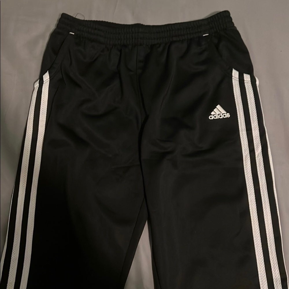 Boys black adidas track pants, size 12/14 - Picture 1 of 3